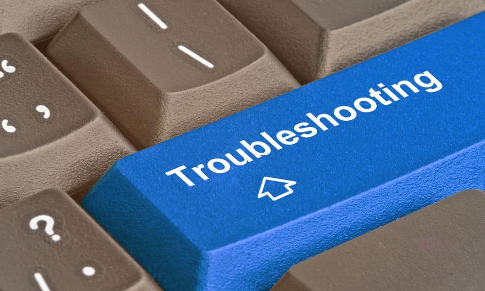 Blue key labeled 'Troubleshooting'
